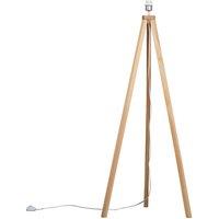 ValueLights Barbro Tripod Floor Light Lamp - Base Only in Light Brown