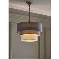 ValueLights Aztec Three Tier Drop Easy Fit Fabric Ceiling Pendant Light Lamp Shade in Grey