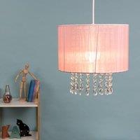 ValueLights Oba Pink Ceiling Pendant Droplets Shade
