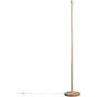ValueLights Heather Wooden Traditional Floor Lamp Base in Light Oak