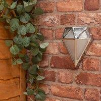 ValueLights Diamond Chrome Bathroom Wall Light in Metallic Silver