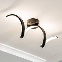 ValueLights Infinity Black Single Twist IP44 Integrated LED Ceiling Wall Light