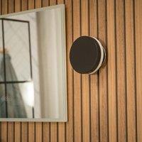 ValueLights Infinity Matte Black Backlit Circle Integrated LED Wall Lamp Light