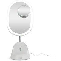 ValueLights LED Make Up Mirror with Wireless Phone Charging in White