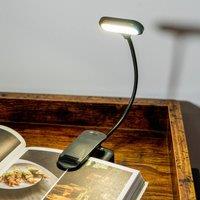 ValueLights Clip-On Black Rechargeable Battery Powered Magnetic Desk Lamp