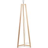 ValueLights Lottie Wooden Free Standing Tripod Floor Lamp Base in Natural