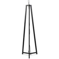 ValueLights Lottie Wooden Free Standing Tripod Floor Lamp Base in Black