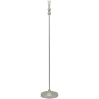 ValueLights Maggie Metal Candlestick Slim Floor Lamp Base in Silver