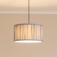 ValueLights Jess Fabric Ruched Pleated Ceiling Floor Table Large Drum Lamp Shade in Baby Blue