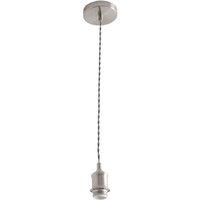ValueLights Shaw Single Adjustable Chrome Gold Black Pendant Ceiling Light in Silver