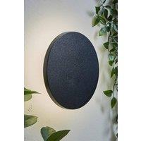 ValueLights Chad Backlit Matte Black Circle IP65 LED Outdoor Wall Light
