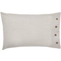 Morris & Co 'Pure Linen Cotton' Standard Pillowcase in Silver | Size: Standard Pillow Case
