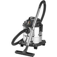 Daewoo Wet & Dry Cylinder Vacuum Cleaner 1000W 20 Litre Dust Tank for Outdoor & Indoor in Silver