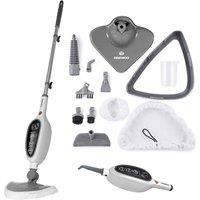 Daewoo 12-in-1 Steam Mop Floor Cleaner Upright Handheld Carpet Window and Clothes Steamer in White
