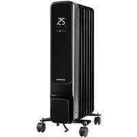 Daewoo 1.5kW Oil‑Filled Radiator, 7‑Fin, LED Display & Remote in Black