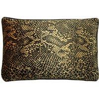 Paoletti Python Animal Printed Cushion in Gold | Size: 40cm x 60cm