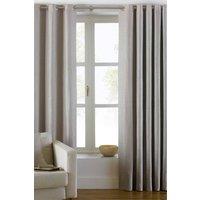 Paoletti Atlantic Twill Woven Eyelet Curtains in Natural | Size: 168cm width x 137cm drop