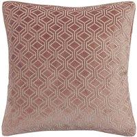 Paoletti Avenue Jacquard Piped Cushion in Pink | Size: 45cm x 45cm