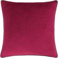 Furn Meridian Velvet Cushion in Dark Pink | Size: 45cm x 45cm