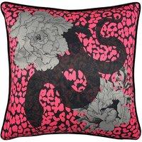 Furn Serpentine Animal Print Cushion in Pink | Size: 43cm x 43cm
