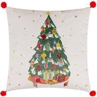 Furn Deck The Halls Tree Christmas Cushion | Size: 43cm x 43cm