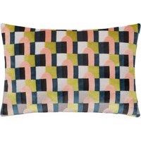 Paoletti Keela Cut Velvet Polyester Filled Cushion in Pink