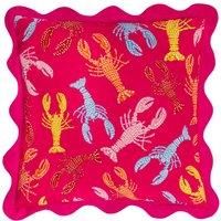 furn. Crustaceans Scalloped Polyester Filled Cushion in Pink | Size: 50cm x 50cm