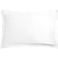 OHS 2 x Soft Polycotton Oxford Edge Pillowcase Set in White