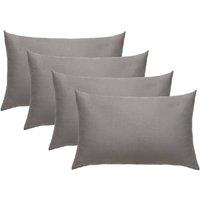 OHS 4 x Soft Cotton Housewife Pillowcases in Grey