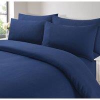 OHS 2 Pack Soft Microfibre Wrinkle Resistant Housewife Pillowcases in Navy | Size: Standard Pillow Case