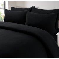 OHS 2 Pack Soft Microfibre Wrinkle Resistant Housewife Pillowcases in Black | Size: Standard Pillow Case