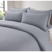 OHS 2 Pack Soft Microfibre Wrinkle Resistant Housewife Pillowcases in Grey | Size: Standard Pillow Case