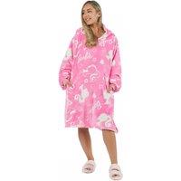 OHS Doll Barbie Hoodie Blanket Oversized Fleece Throw Jumper Sweatshirt in Pink