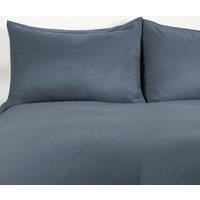 OHS 2 Pack Soft Microfibre Wrinkle Resistant Housewife Pillowcases in Mid Blue | Size: Standard Pillow Case