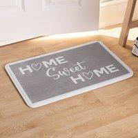 OHS House Door Kitchen Floor Rug Home Sweet Home Mat, Grey - 40 x 60cm | Size: Small