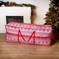 OHS Storage Bag Christmas Tree Bauble Decorations Organiser Nordic Xmas Gift Wrap in Red