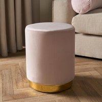 OHS Matte Velvet Footstool Pouffe Modern Vanity Home Bedroom Seat Cushion Rest Chair in Pink