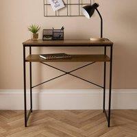 OHS Desk Shelving Home Office Living Room Modern Work Bedroom Makeup Wood Side Table in Black
