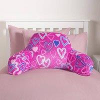 OHS Heart Reading Cushion Bed Plump Pillow Gamer Soft Arms Lumbar Chair Support in Pink