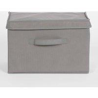 OHS Foldable Fabric Storage Box Lid Toys Books Organiser Space Saving Clothes Bin in Charcoal