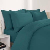 OHS 2 Pack Soft Microfibre Wrinkle Resistant Housewife Pillowcases in Teal | Size: Standard Pillow Case