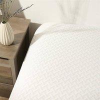 OHS Mattress Protector Cooling Topper Pillowcase Fitted Sheet Bed in White | Size: King Fitted