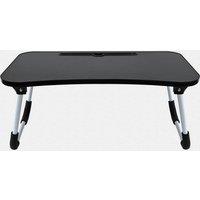 OHS Foldable Wooden Lap Tray TV Dinner Bed Laptop Work Desk Stand Portable in Black