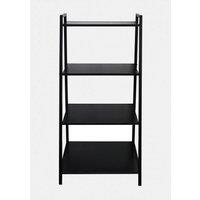 OHS Shelving Unit 4 Tier Living Room Storage Organiser Modern Wire Home Decor Office in Black