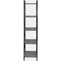 OHS Shelving Unit 5 Tier Living Room Storage Organiser Modern Wire Home Decor Office in Light Grey