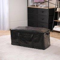 OHS Reusable Storage Bag Clothing Shoe Underbed Organiser Bedding Box in Black
