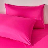 OHS 2 Pack Soft Microfibre Wrinkle Resistant Housewife Pillowcases in Bright Pink | Size: Standard Pillow Case