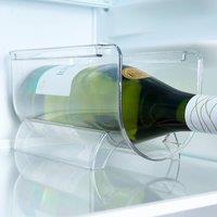 OHS Stackable Wine Holder Storage Bottle Organiser for Fridge in Clear