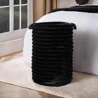 https://www.burton.co.uk/product/ohs-faux-fur-ribbed-laundry-basket-bag-folding-hamper-with-handles_p-4eca2642-92aa-412f-85bf-b42c75b59e08?colour=Black&size=One%20Size