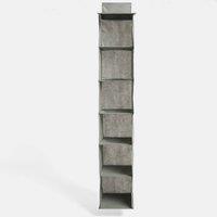 OHS Foldable Hanging Storage with Shelves Wardrobe Organiser in Grey